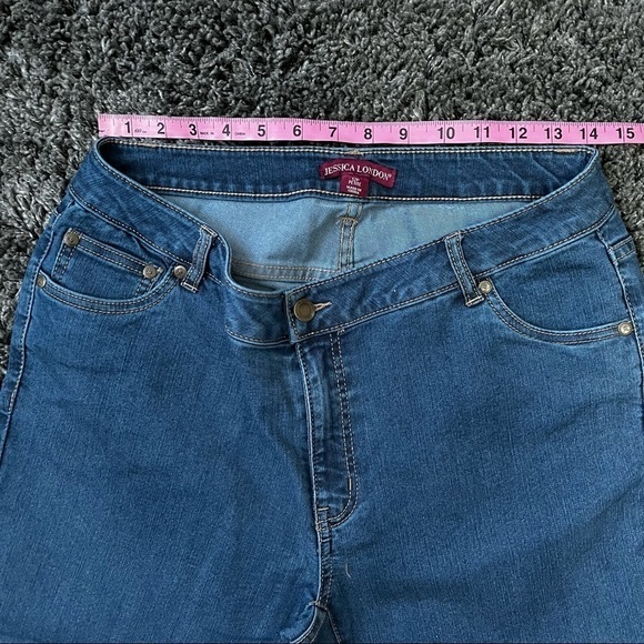 Jessica London Dark Wash Jeans Size 12P New - Picture 7 of 12
